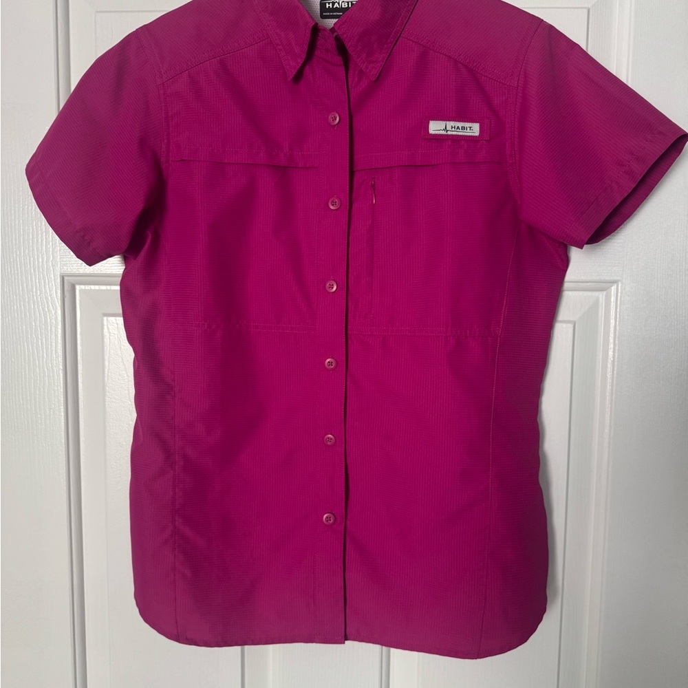 HAKRO Women's Fuchsia Button Down Shirt